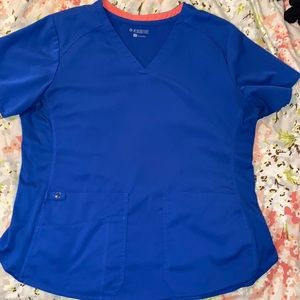 MedCouture Royal Blue scrub top